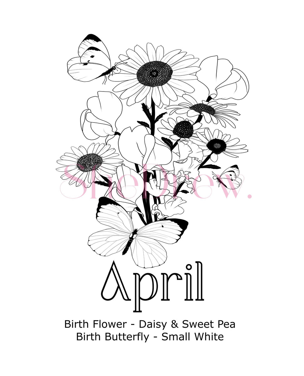 Sweet Pea Tattoos for April Birthflowers
