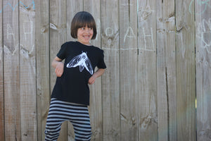 Lil Kids Black Moth Tee Unisex