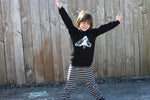 Lil Kids Black  Moth Crew Sweater Unisex